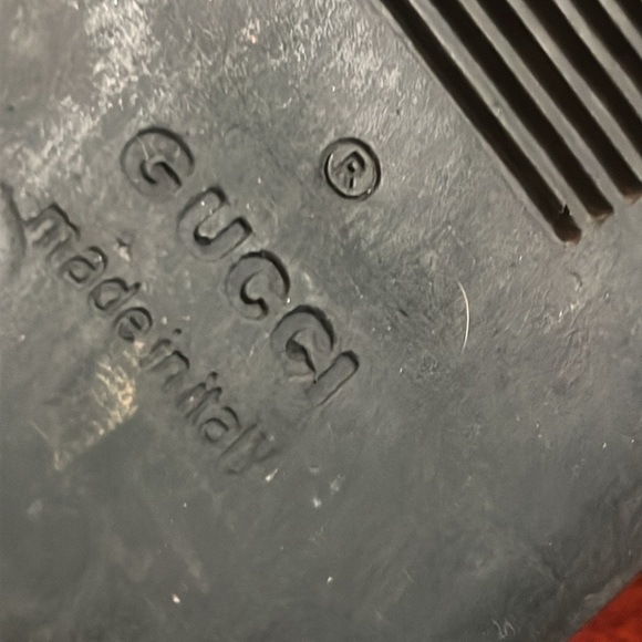 GUCCI MONOGRAM HI COATED CANVAS SNEAKERS PRINTED GG Sz 9 Men FLAWS DIY DIY - Picture 11 of 12